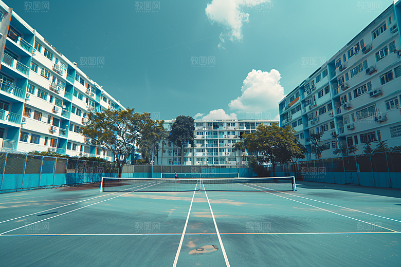 网球场活力环境素材