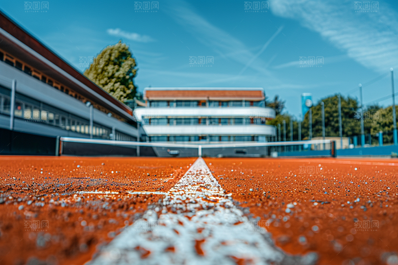 网球场运动场健康素材