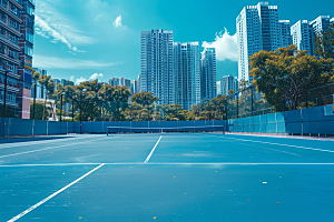 网球场活力体育素材
