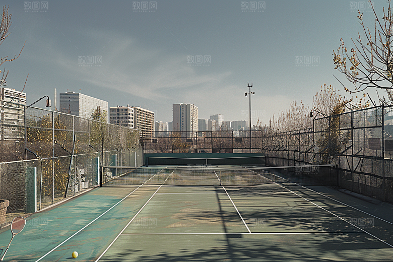 网球场环境室外素材