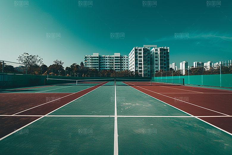 网球场运动场户外素材