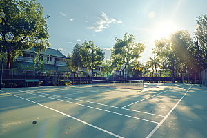 网球场健康活力素材