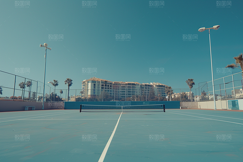 网球场户外高清素材