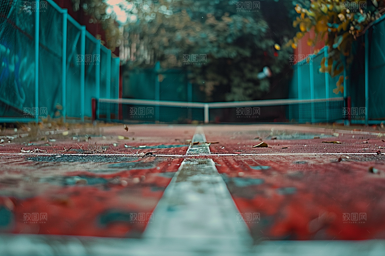 网球场运动场健康素材
