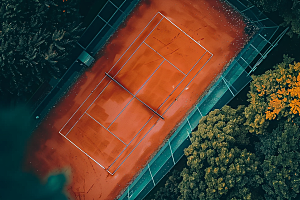 网球场环境体育素材