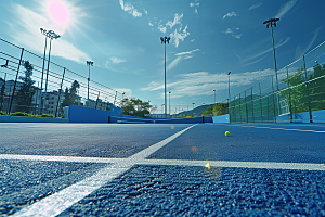 网球场健身健康素材