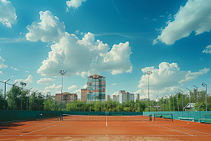 网球场高清环境素材