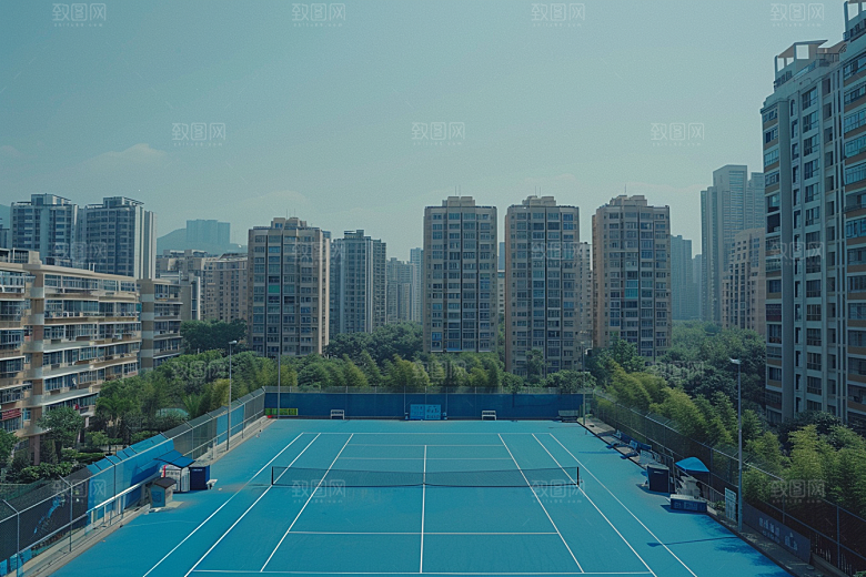 网球场运动场环境素材