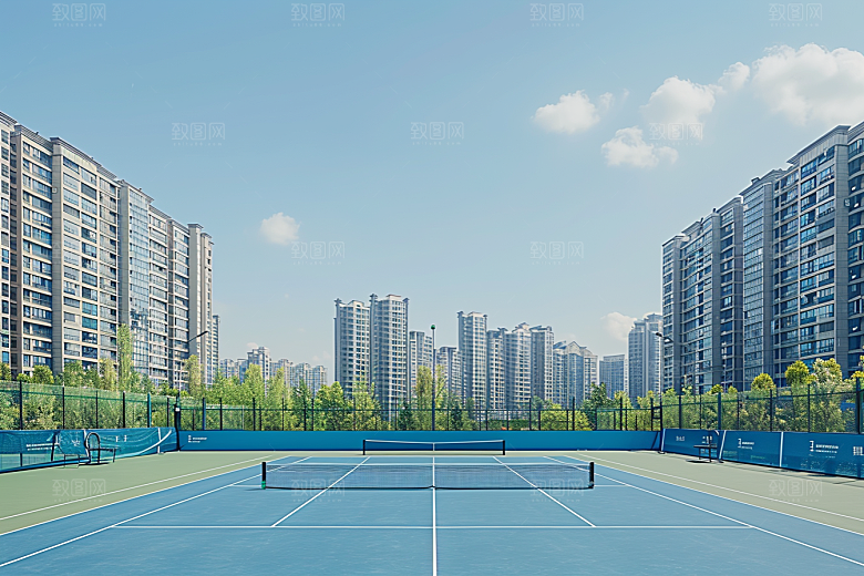 网球场阳光健康素材
