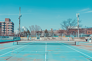 网球场体育阳光素材