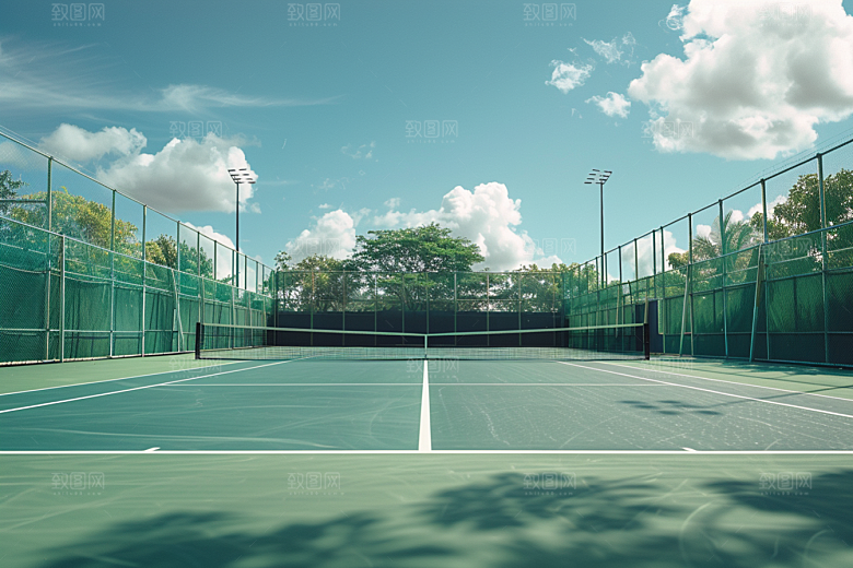 网球场运动场户外素材