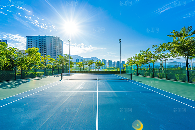 网球场户外体育素材