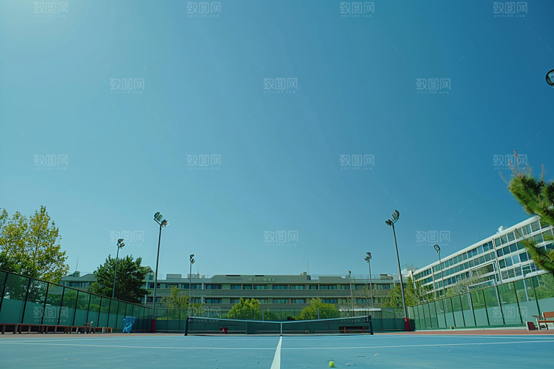 网球场环境活力素材