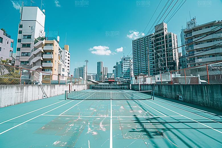 网球场户外活力素材
