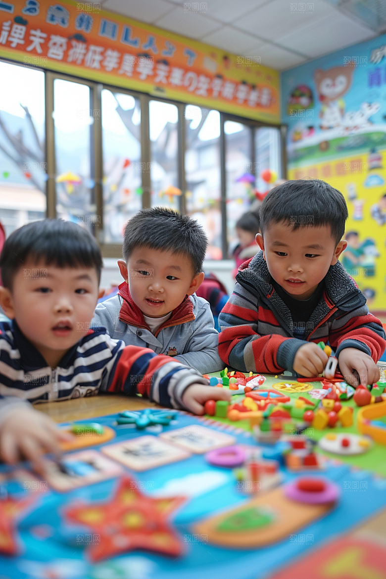 儿童积木乐高游戏摄影图