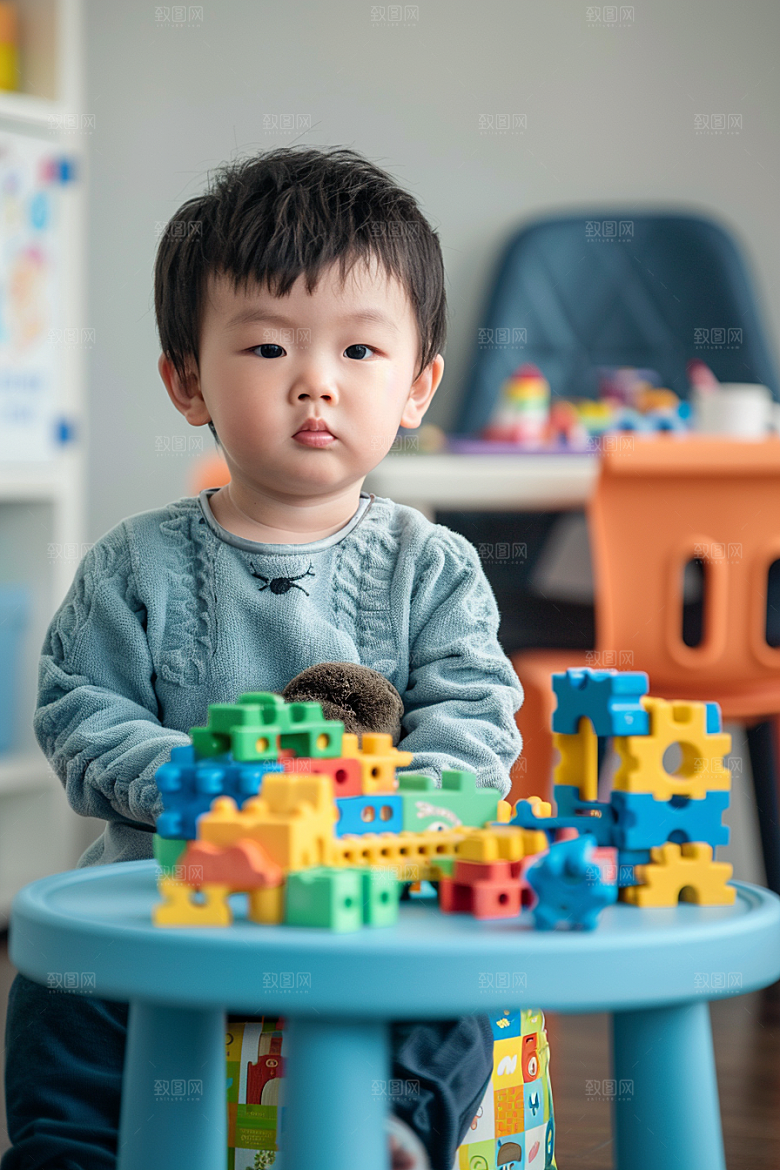 儿童积木搭建乐高摄影图