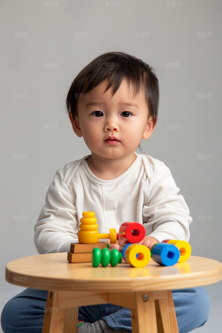 儿童积木益智孩童摄影图