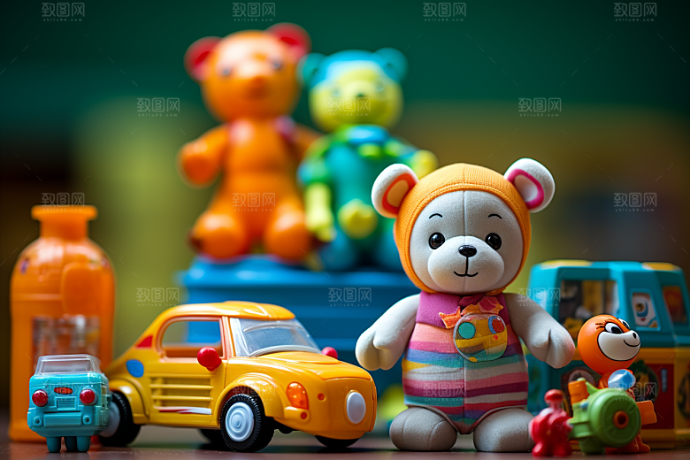 儿童玩具卡通儿童玩耍素材