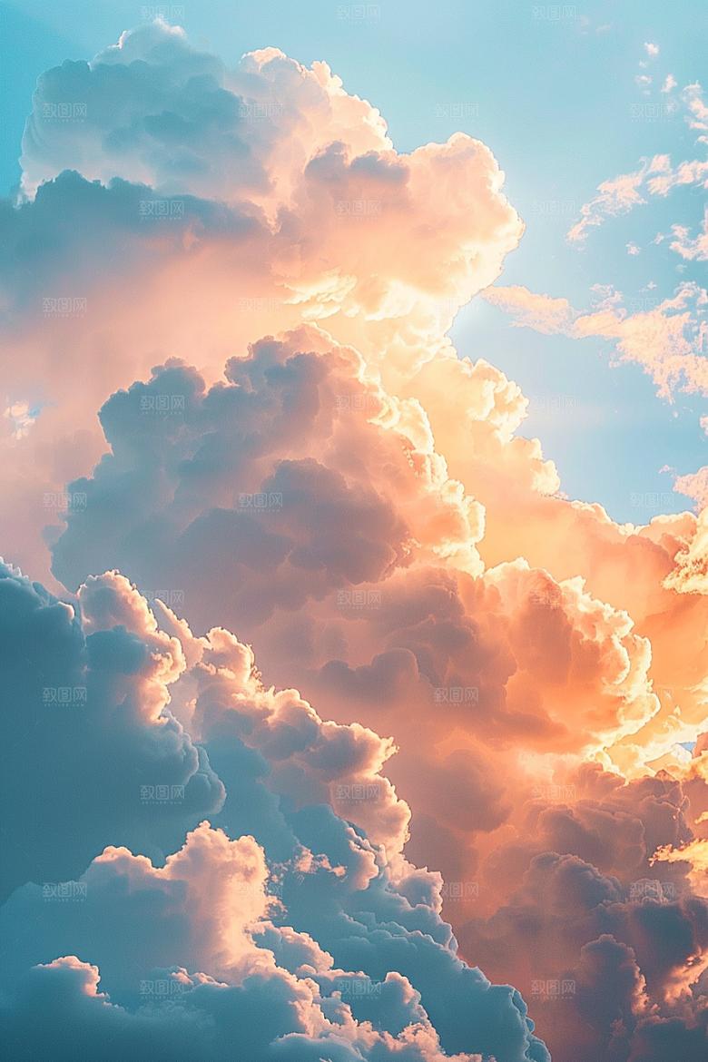 晚霞天空美景素材