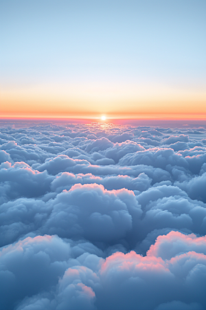 晚霞天空景色素材