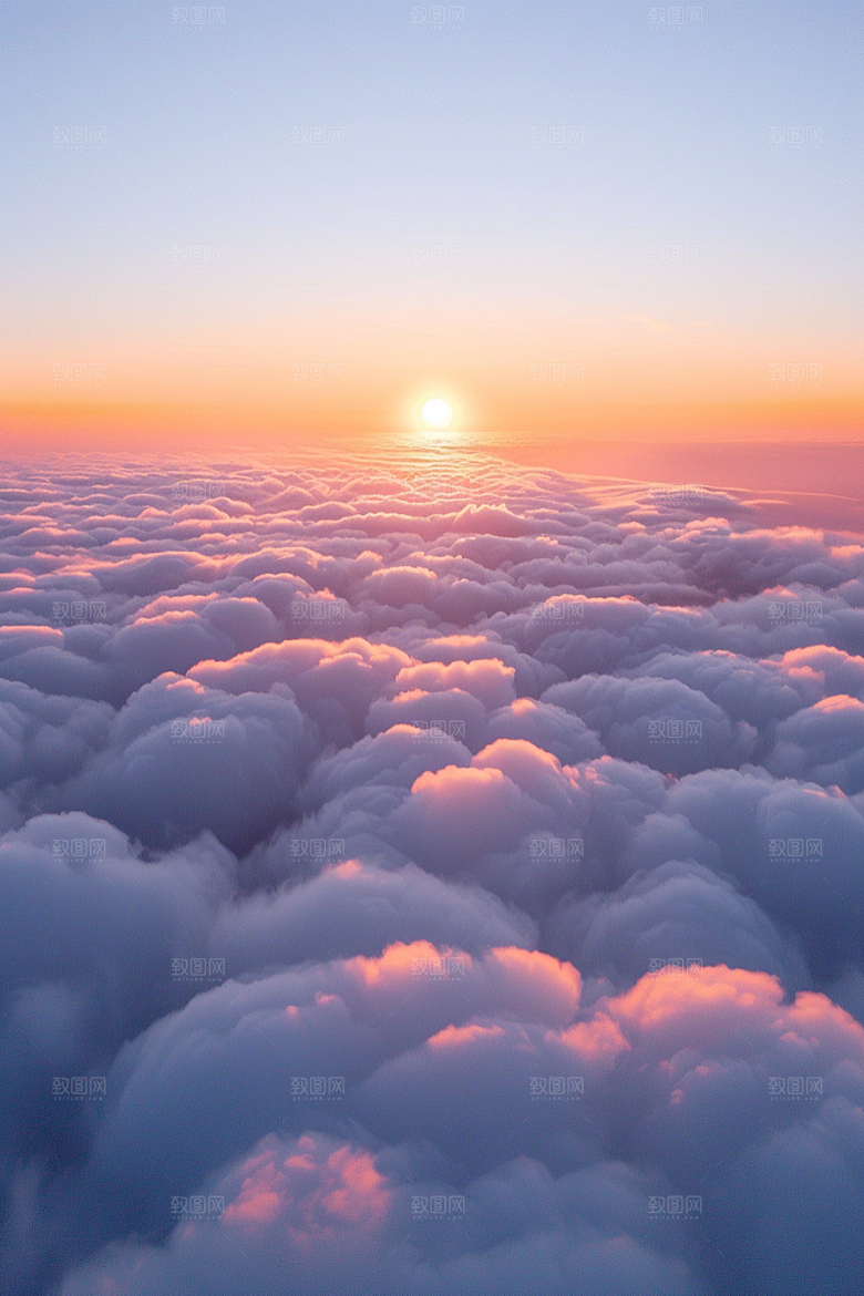 晚霞天空落日素材