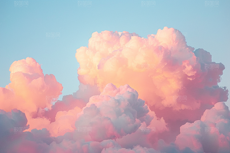 晚霞天空梦幻素材