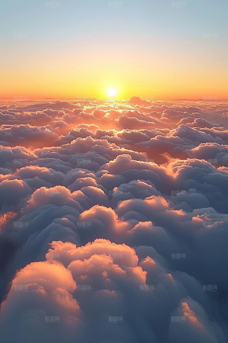 晚霞云层景色素材