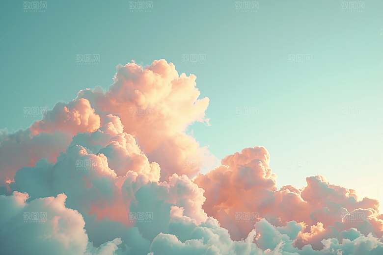 晚霞美景天空素材
