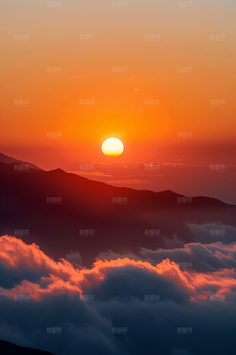晚霞高清云层素材