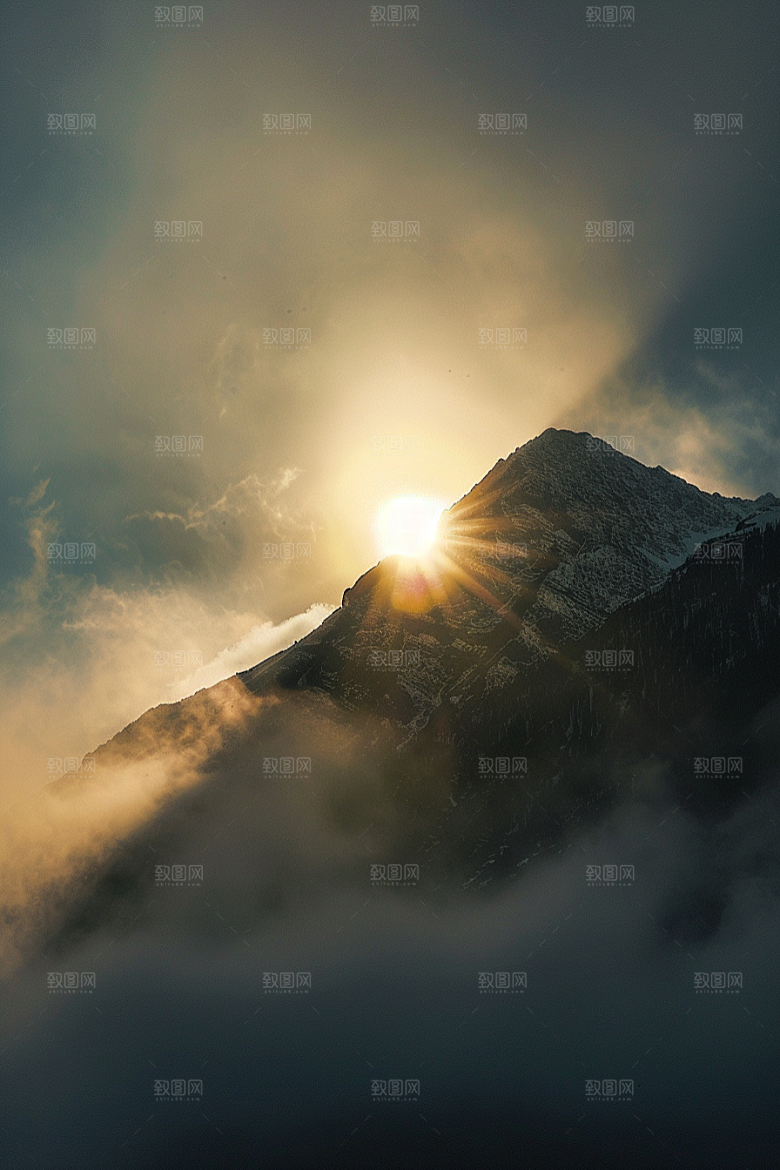 晚霞风光景色素材
