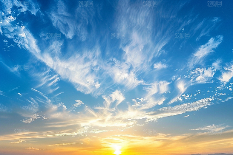 晚霞美景云层素材