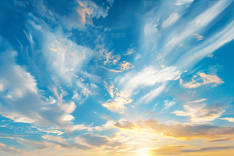 晚霞火烧云云层素材