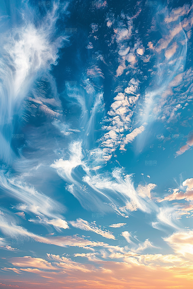 晚霞天空风光素材