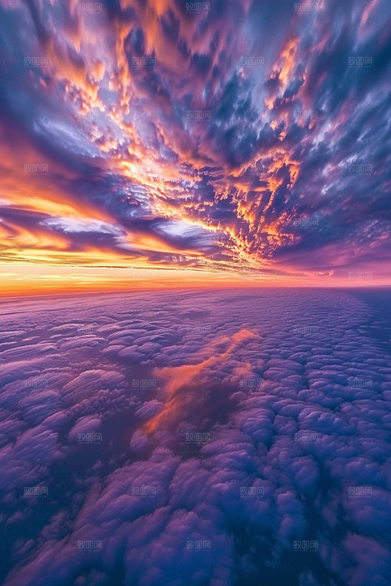 晚霞天空落日素材