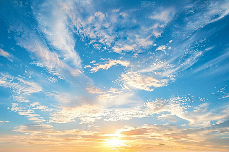 晚霞天空美景素材