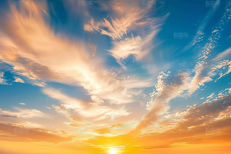 晚霞唯美美景素材