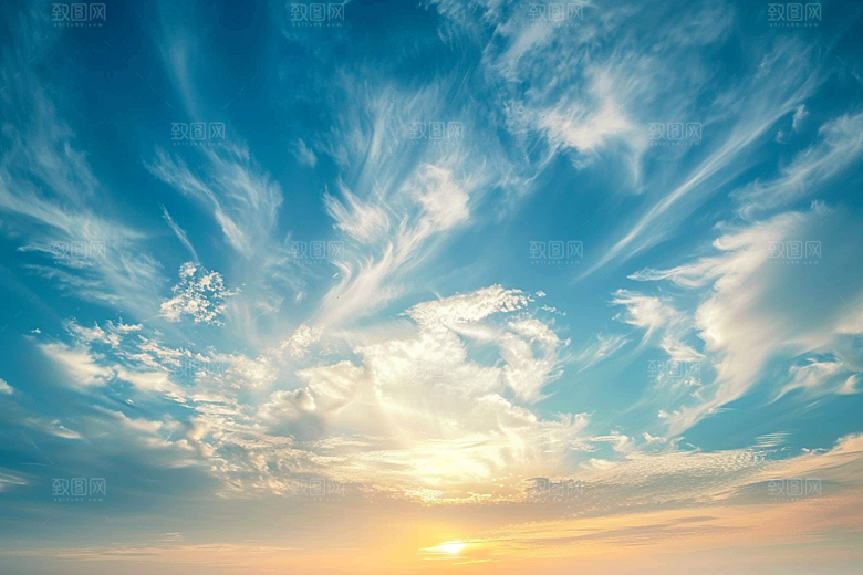 晚霞景色美景素材