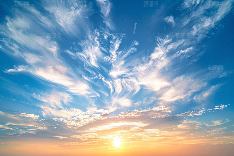 晚霞天空美景素材