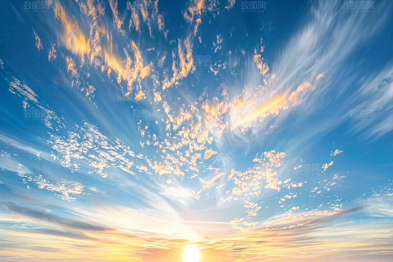 晚霞美景天空素材