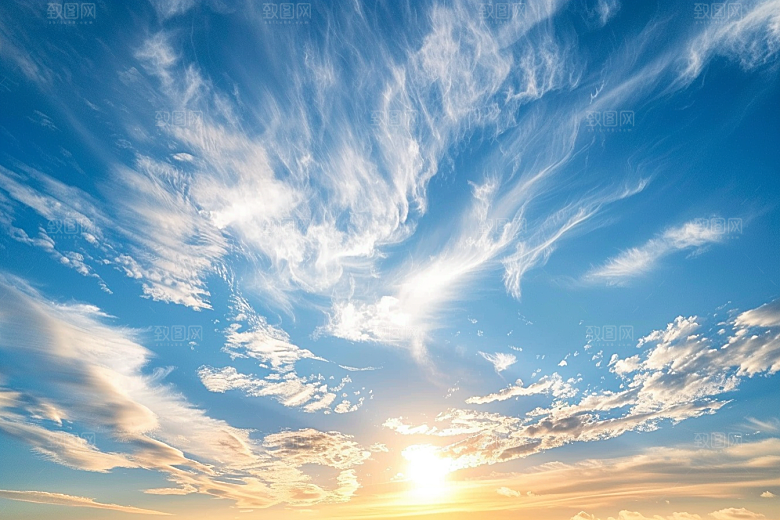 晚霞梦幻落日素材