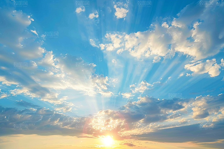 晚霞唯美天空素材