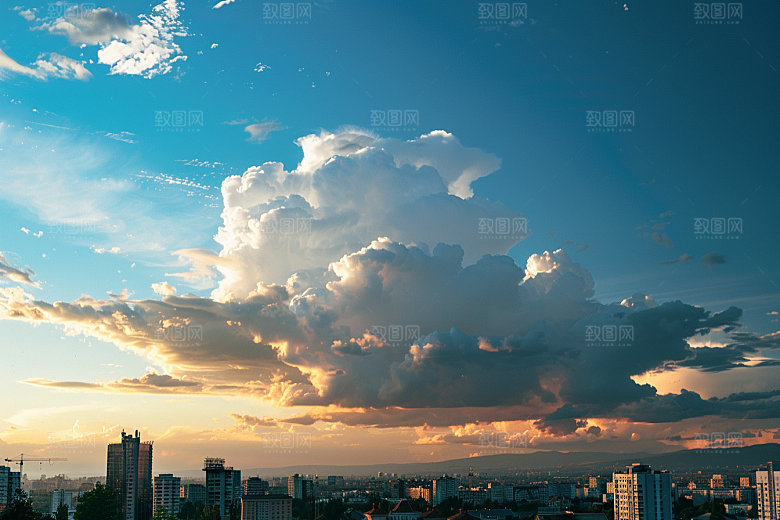 晚霞天空美景素材
