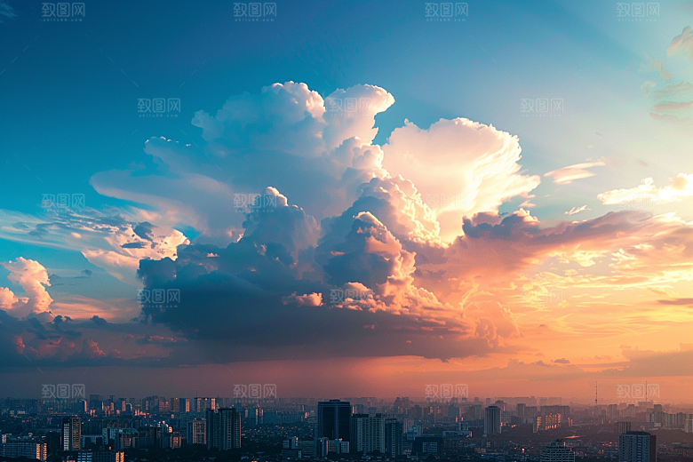 晚霞美景彩云素材