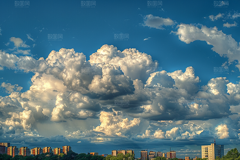 晚霞天空落日素材