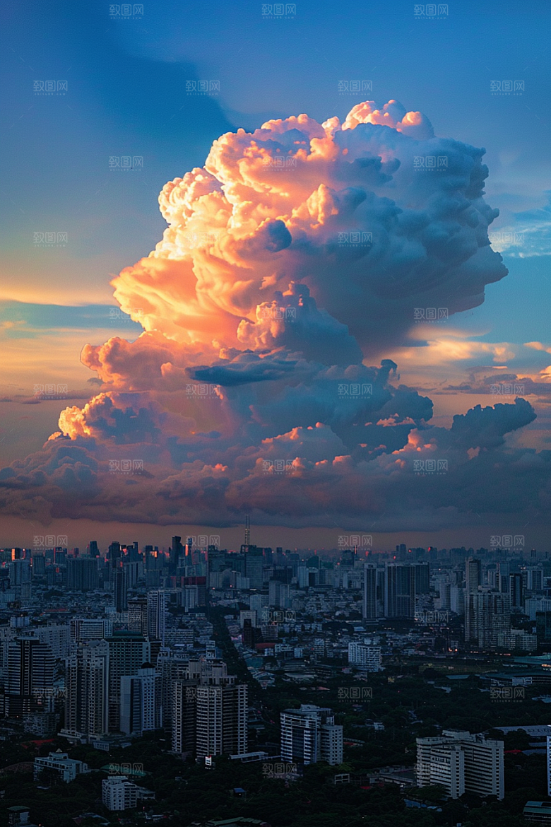 晚霞风光天空素材