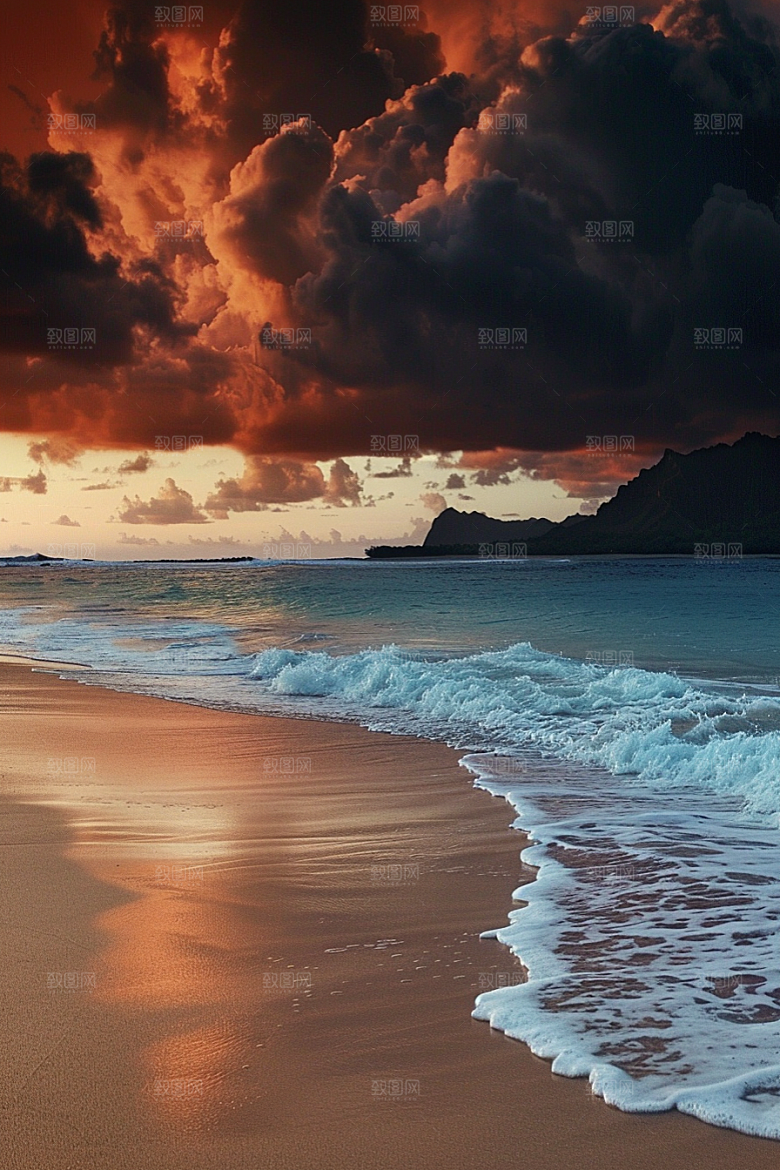 晚霞唯美高清素材