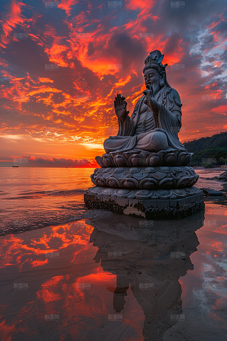 晚霞唯美美景素材