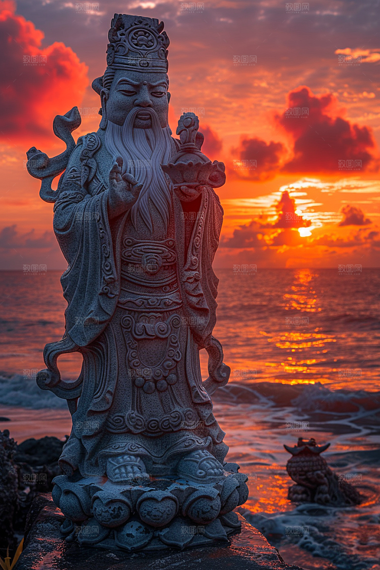 晚霞唯美傍晚素材
