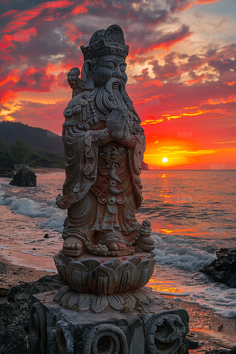 晚霞梦幻落日素材