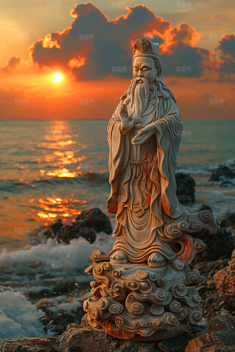 晚霞美景景色素材